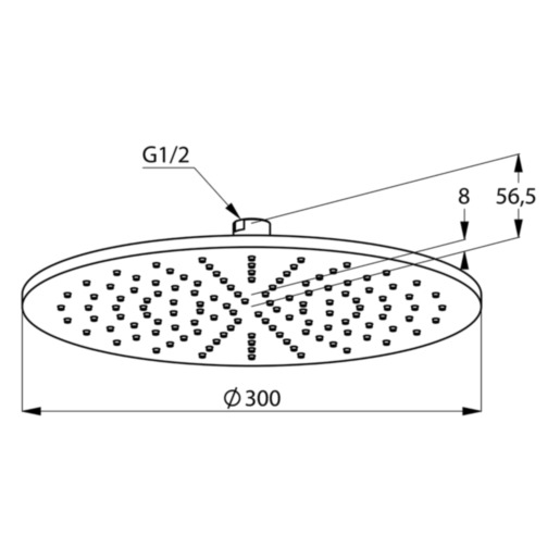 Kludi A-QA lapos tányérzuhany 300 mm átmérő