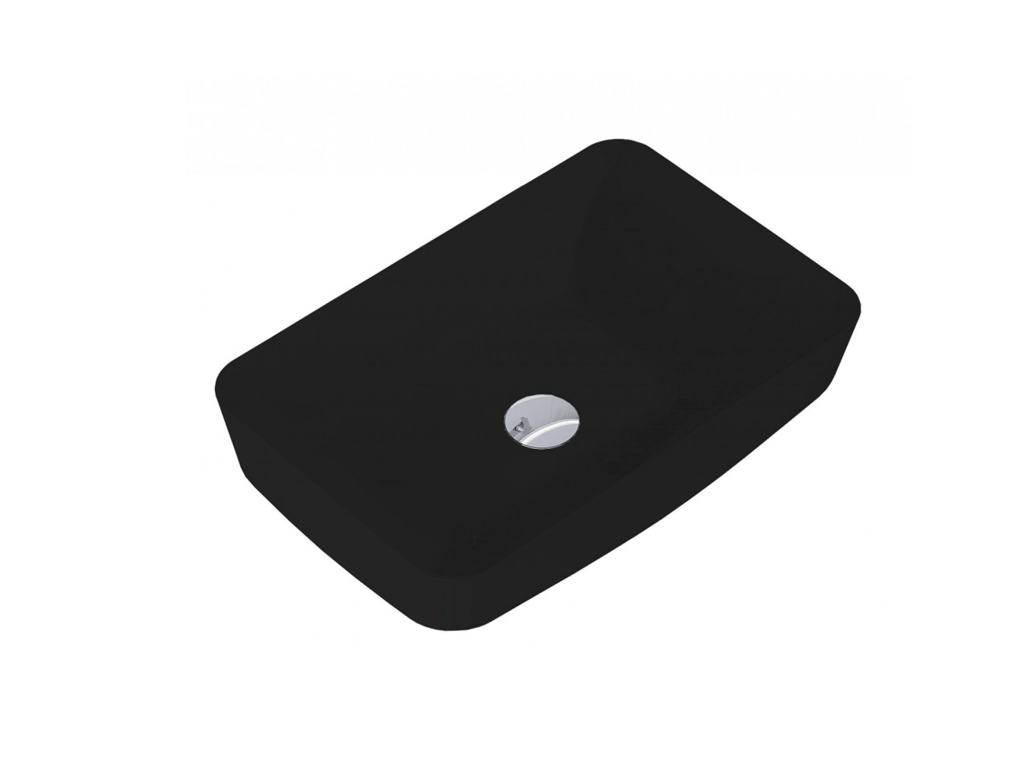 Arezzo Design NOMIA pultra ültethető mosdó 50x39cm matt fekete