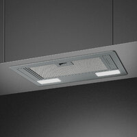 SMEG BEÉPÍTHETŐ PÁRAELSZÍVÓ, Universal design, 54 cm, Nyomógombos vezérlés, festett ezüst