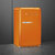 Smeg Kombinált hűtő és fagyasztó, retro design, 54,5x97 cm, jobbos, narancssárga