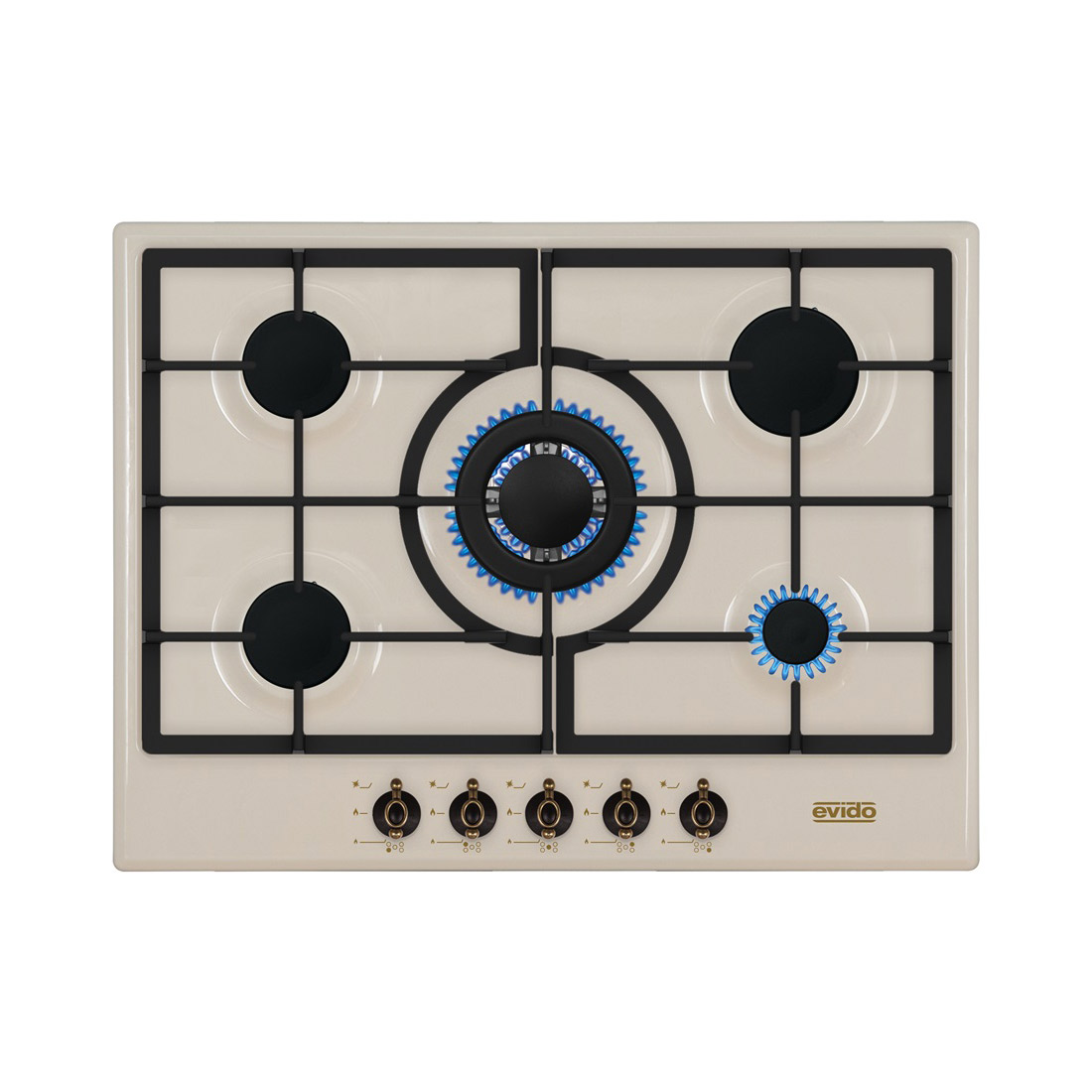 EVIDO RUSTIC-H 70C gáz főzőlap, 70 cm, bézs/bronz