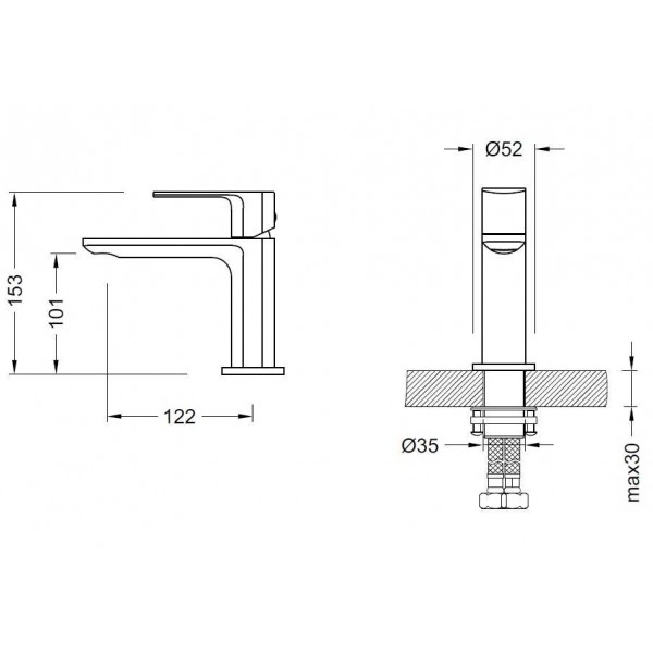 Arezzo Springfield 100 mosdó csaptelep