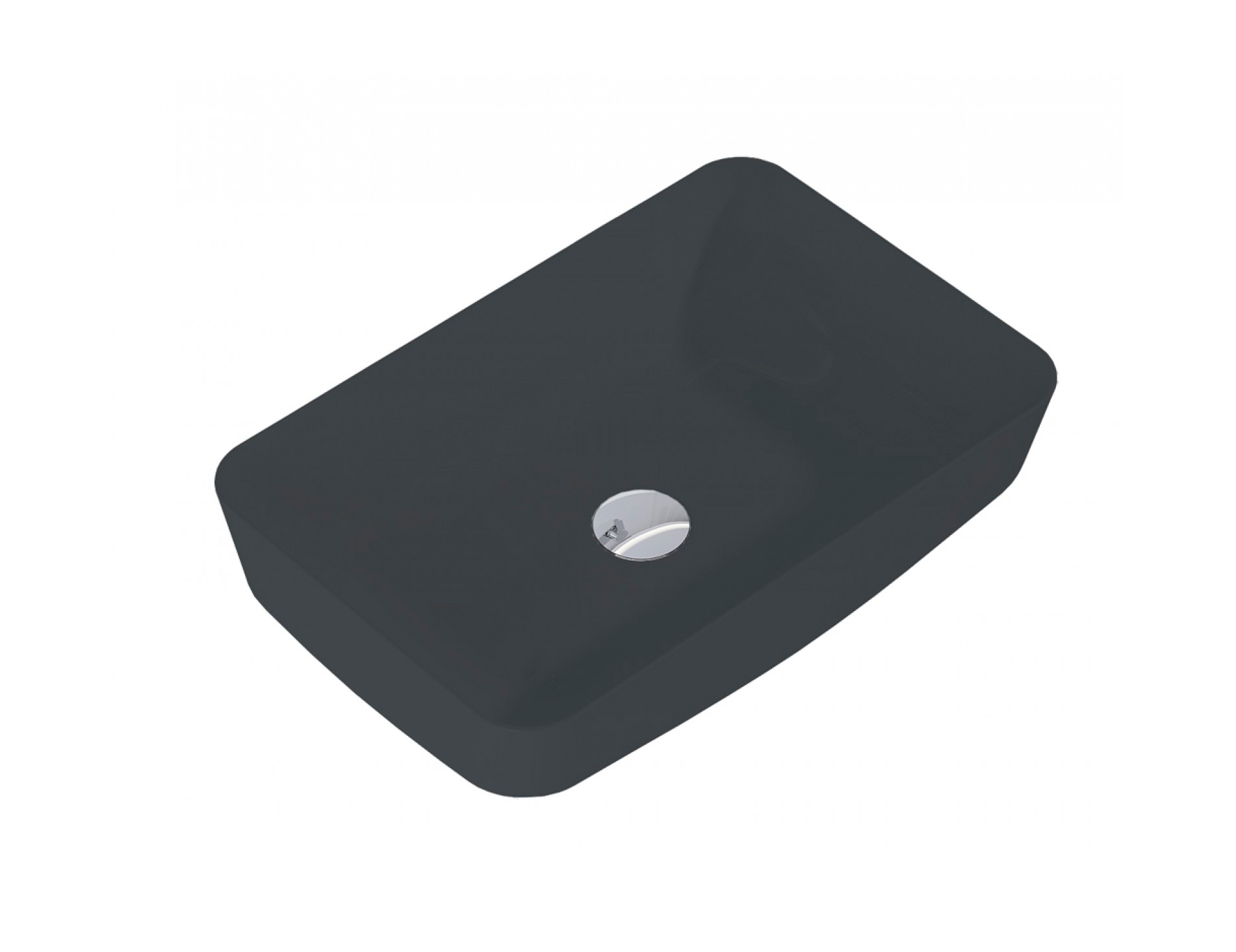 Arezzo Design NOMIA pultra ültethető mosdó 50x39cm matt antracit