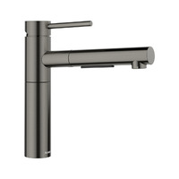 BLANCO ALTA-S II csaptelep kihúzható fejjel, satin dark steel, magasnyomású