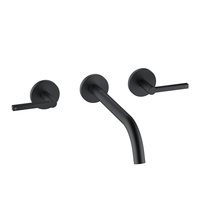 Kludi Nova Fonte Puristic mosdó csaptelep fali matt fekete 240 mm