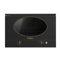 Smeg Mikrohullámú sütő, Coloniale design, beépíthető, 22 liter, antracit