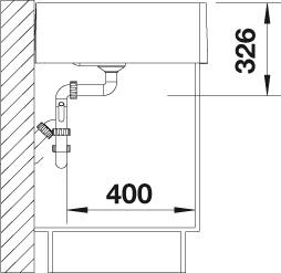 Blanco Panor 60 kerámia mosogatótálca fényes fehér két furattal