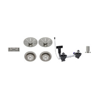 BLANCO lefolyó szett 2x3,5'' InFino satin platinum excenterrel