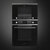 Smeg Mikrohullámú sütő, Linea design, beépíthető, 22 liter, fekete üveg