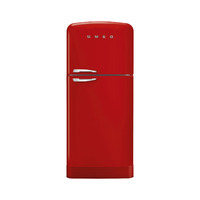 Smeg Kombinált hűtő és fagyasztó, retro design, 79,6x192,1 cm, jobbos, piros