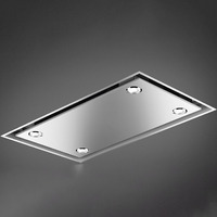 SMEG MENNYEZETBE ÉPÍTHETŐ PÁRAELSZÍVÓ, 90 cm, peremelszívás, távirányítós vezérlés, 3+1 fok., LED, szálcsisz. rm.acél