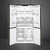 Smeg Szabadonálló hűtő és fagyasztó, Coloniale design, 91,5x187,5 cm, antracit