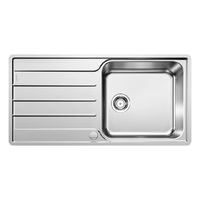 Blanco Lemis XL 6 S-IF rozsdamentes mosogatótálca fényezett két furattal