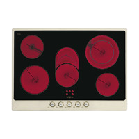 SMEG kerámia főzőlap, Colonial design, 72 cm, 5 főzőzóna, bézs