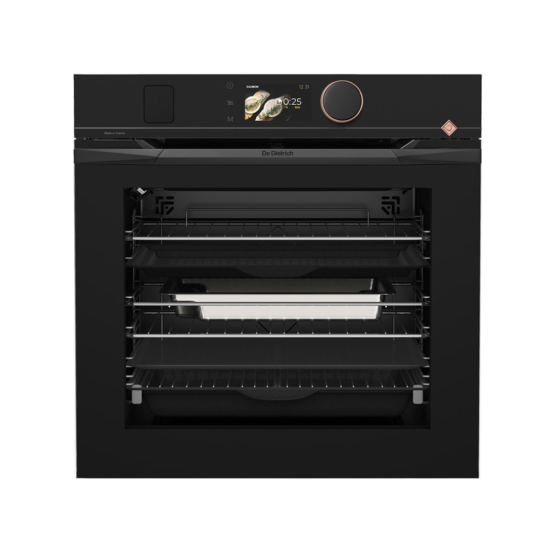 De Dietrich kombinált pirolitikus gőzsütő, 73 l, 19 funkció, 135 auto recept, TFT, heritage