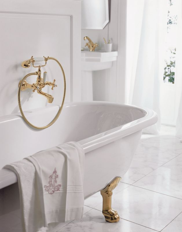 Kludi 1926 kádtöltő- és zuhanycsap aranyozott (23 kt)