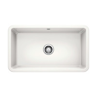 BLANCO VILLAE Farmhouse kerámia 1 medencés mosogatótálca, kristályfehér, excenter nélkül