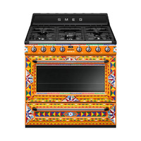 SMEG szabadonálló tűzhely, Victoria design, Divina Cucina, 90x60 cm, Carretto díszítés