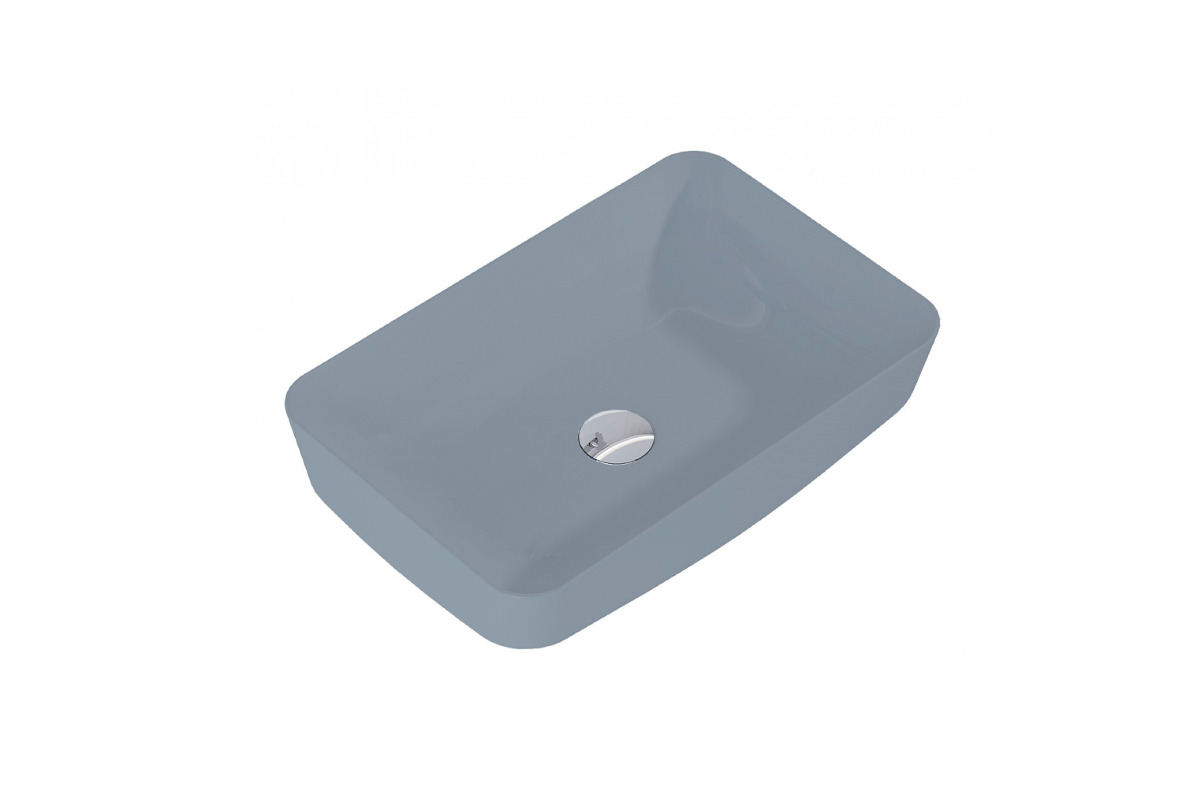 Arezzo Design NOMIA pultra ültethető mosdó 50x39cm matt ezüstszürke