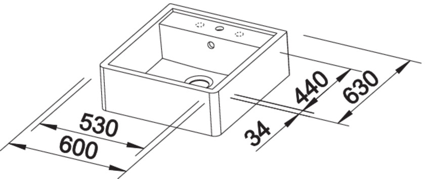 Blanco Panor 60 kerámia mosogatótálca fényes fehér két furattal