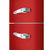 Smeg Kombinált hűtő és fagyasztó, retro design, 60,1x172 cm, balos, piros