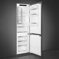 Smeg Beépíthető hűtő, Universal design, 55,7x178,5 cm, fordítható ajtó, fehér