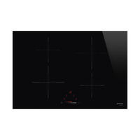 SMEG indukciós főzőlap, Universal design, 75 cm, 4 főzőzóna, fekete üveg