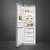 Smeg Kombinált hűtő és fagyasztó, retro design, 60,1x196,8 cm, balos, ezüst