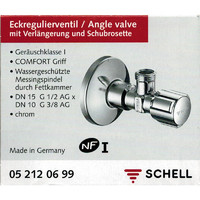 Schell Comfort sarokszelep