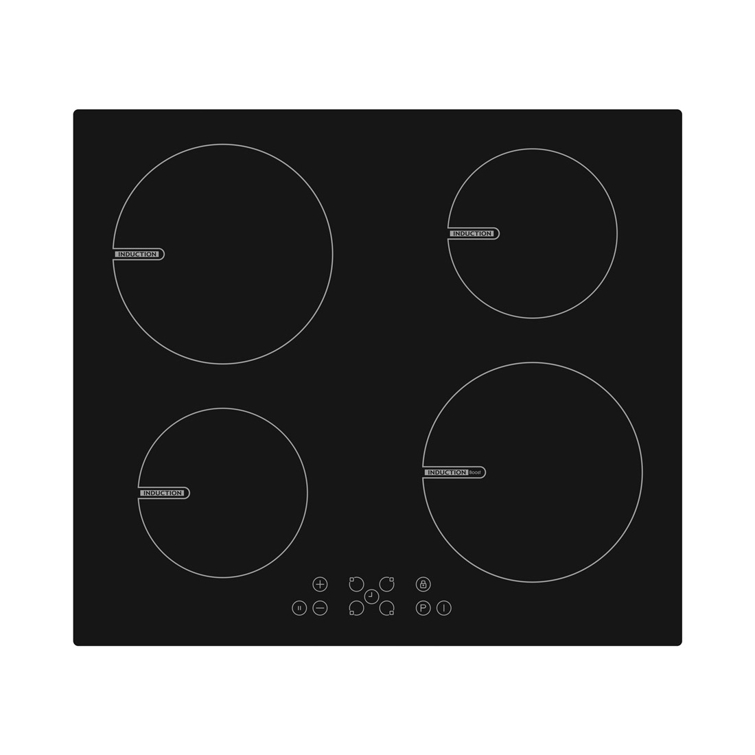 EVIDO VETRO 60IB indukciós főzőlap, 60 cm, fekete üveg