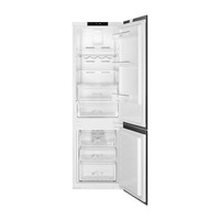 Smeg Beépíthető hűtő és fagyasztó, Universal design, 54x177,5 cm, fordítható ajtó, ezüst színű logo, fehér