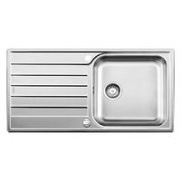 BLANCO LIVIT XL 6 S mosogatótálca, fényezett rozsdamentes acél, 2 csaplyukkal, excenterrel