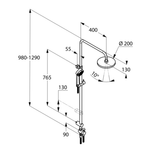 Kludi Zenta Dual Shower System