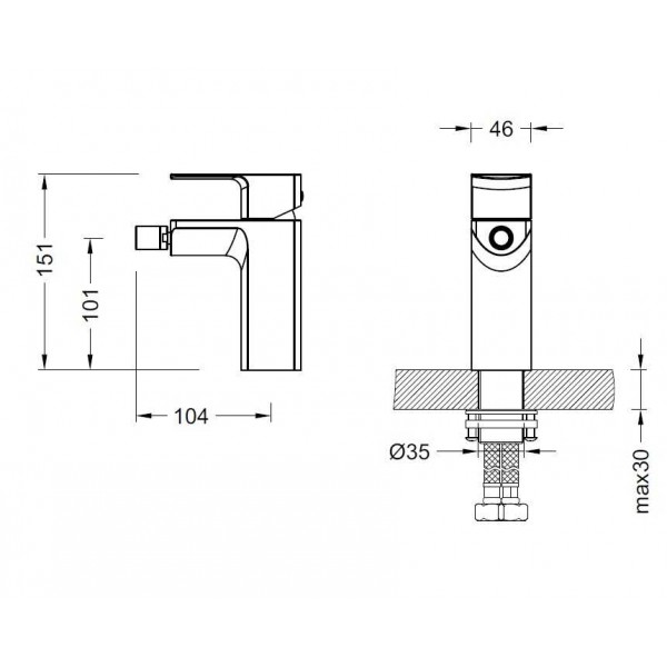 Arezzo Springfield bidé csaptelep
