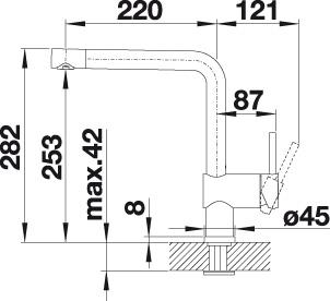 Blanco Linus antracit álló csaptelep