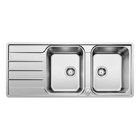 Blanco Lemis 8 S-IF rozsdamentes mosogatótálca fényezett két furattal