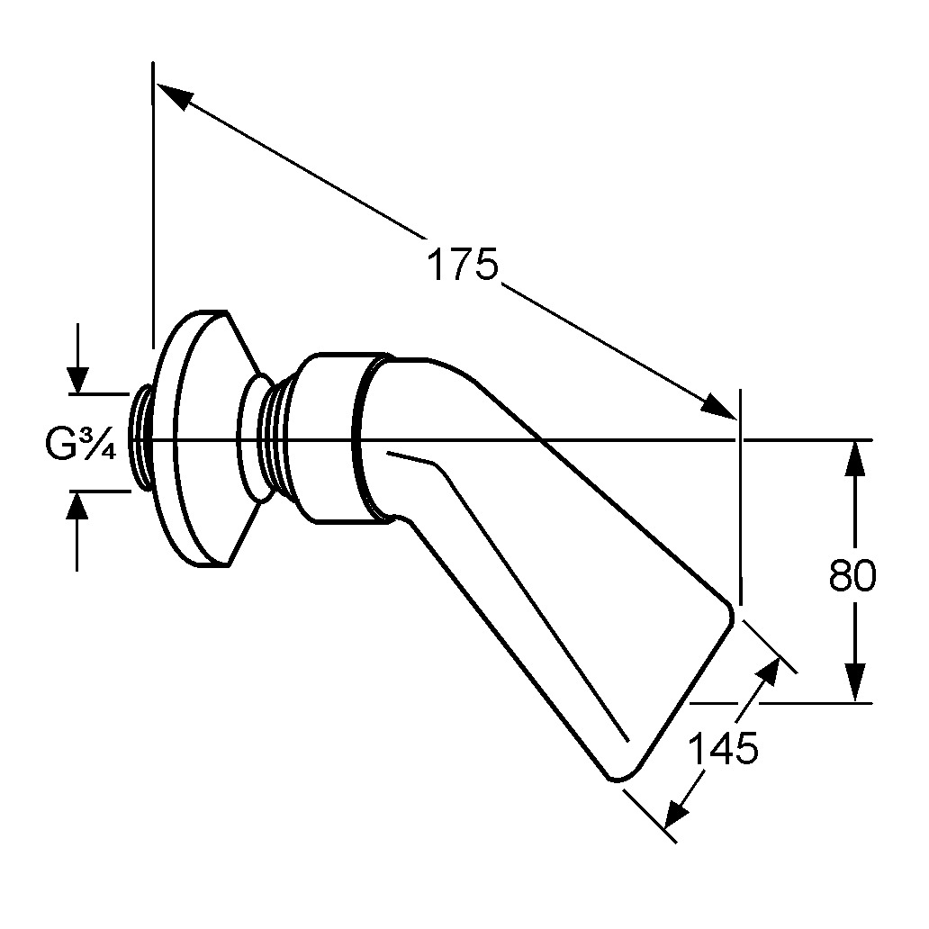 Kludi A-QA zuhatag zuhany 145 mm széles kifolyóval