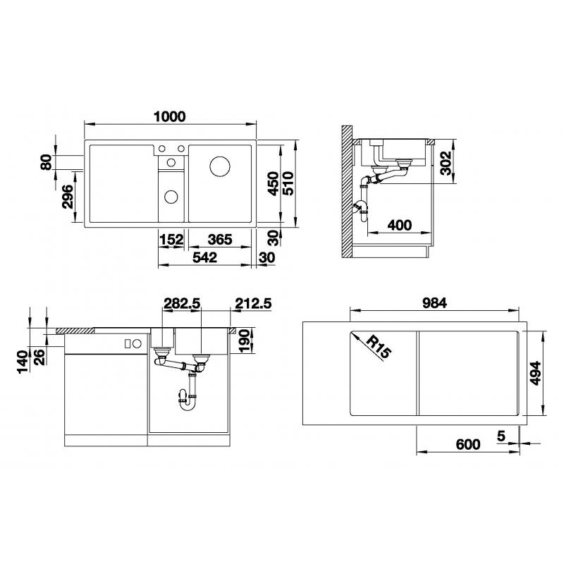 Blanco Collectis 6 S mosogatótálca kávé