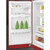 Smeg Kombinált hűtő és fagyasztó, retro design, 60,1x172 cm, balos, piros