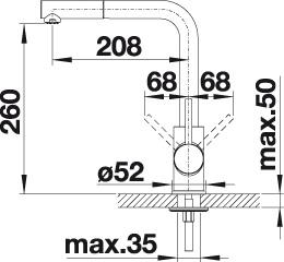 Blanco Mila-S króm mosogató csaptelep kihúzható zuhanyfejjel