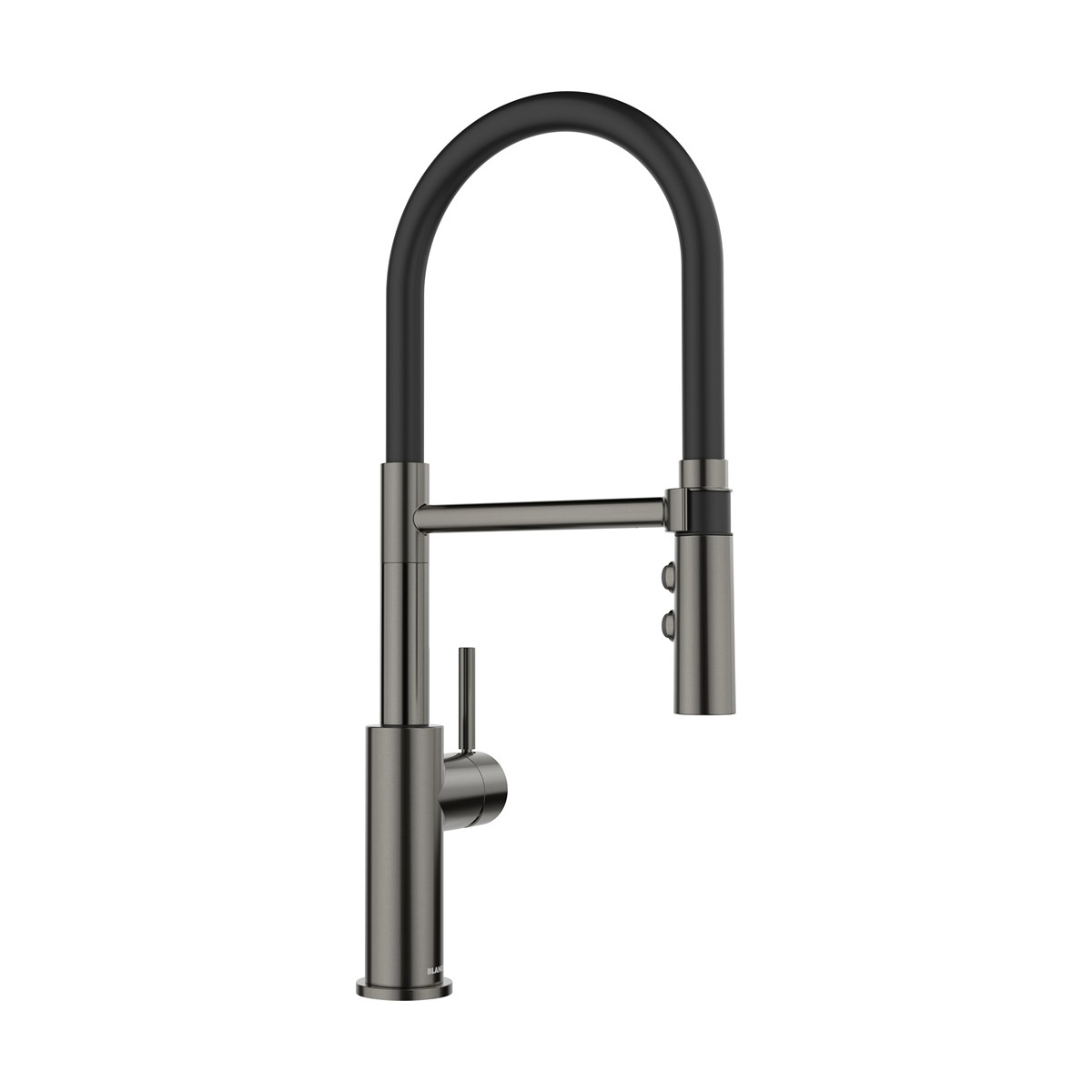 BLANCO CATRIS-S Flexo csaptelep kihúzható fejjel, satin dark steel, magasnyomású